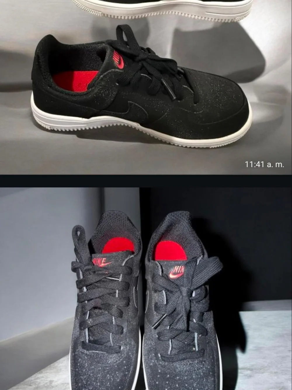 Black Glitter Nike Air Force 1 Ultraforce Premuum Womens6 / 40 Youth (7 Y ) Shoe